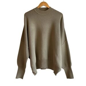 Free People Easy Street Tunic Pastel Green Oversized Ribbed Knit, S